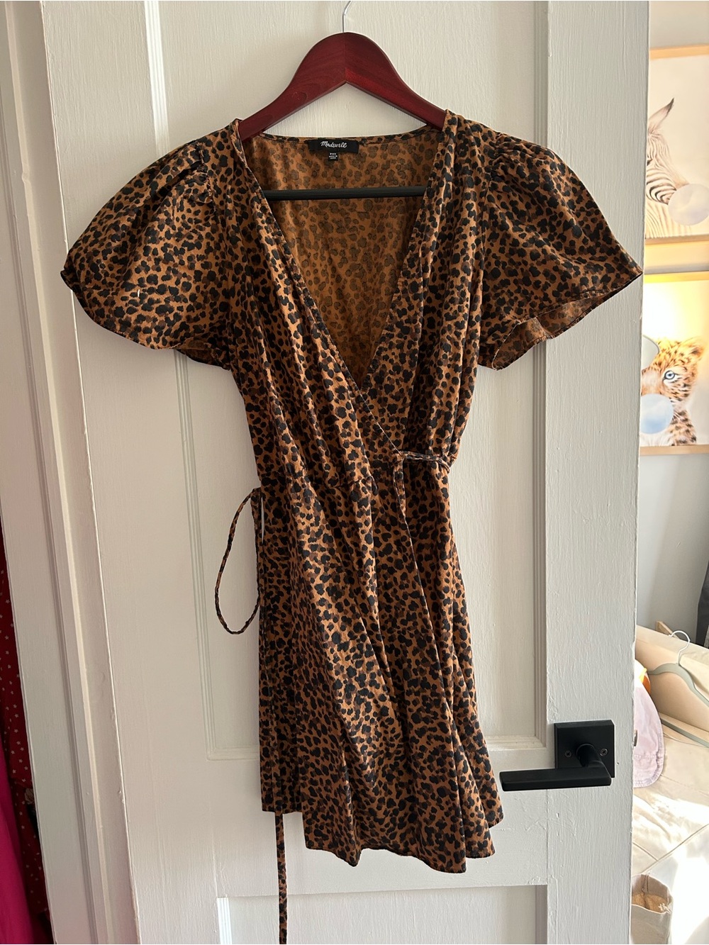 Madewell Animal Print Wrap Dress - Brown Leopard